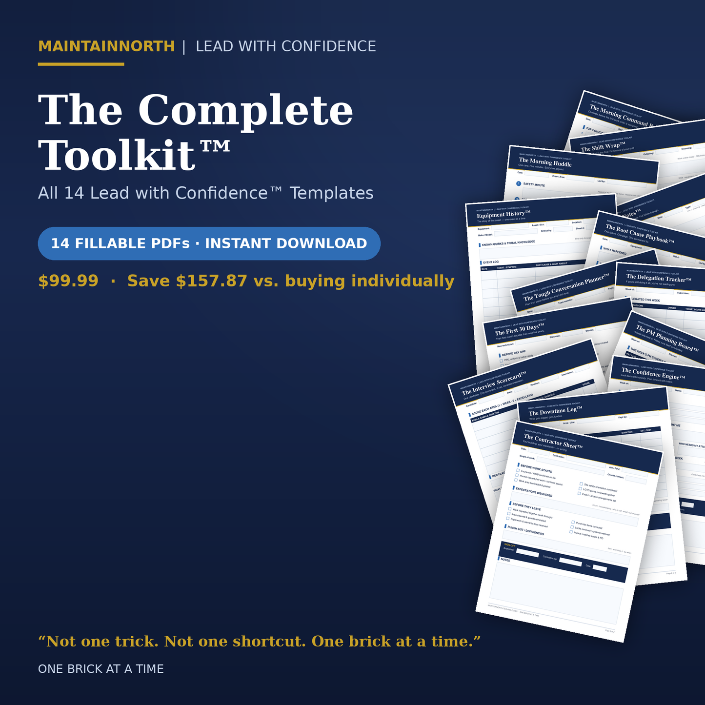 The Complete Toolkit™ | All 14 Lead with Confidence™ Templates | Fillable PDF Bundle