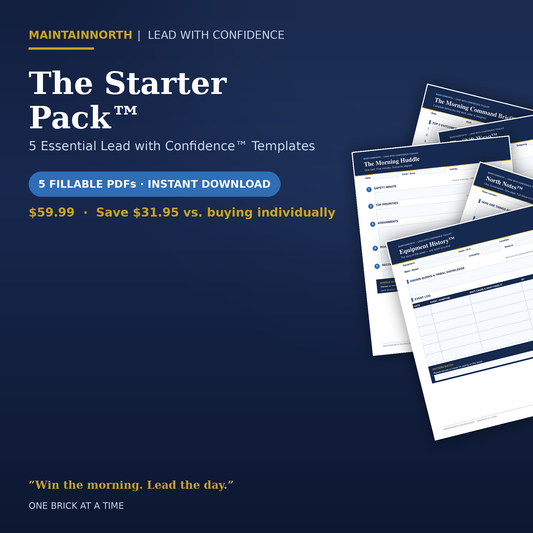 The Starter Pack™ | 5 Essential Lead with Confidence™ Templates | Fillable PDF Bundle